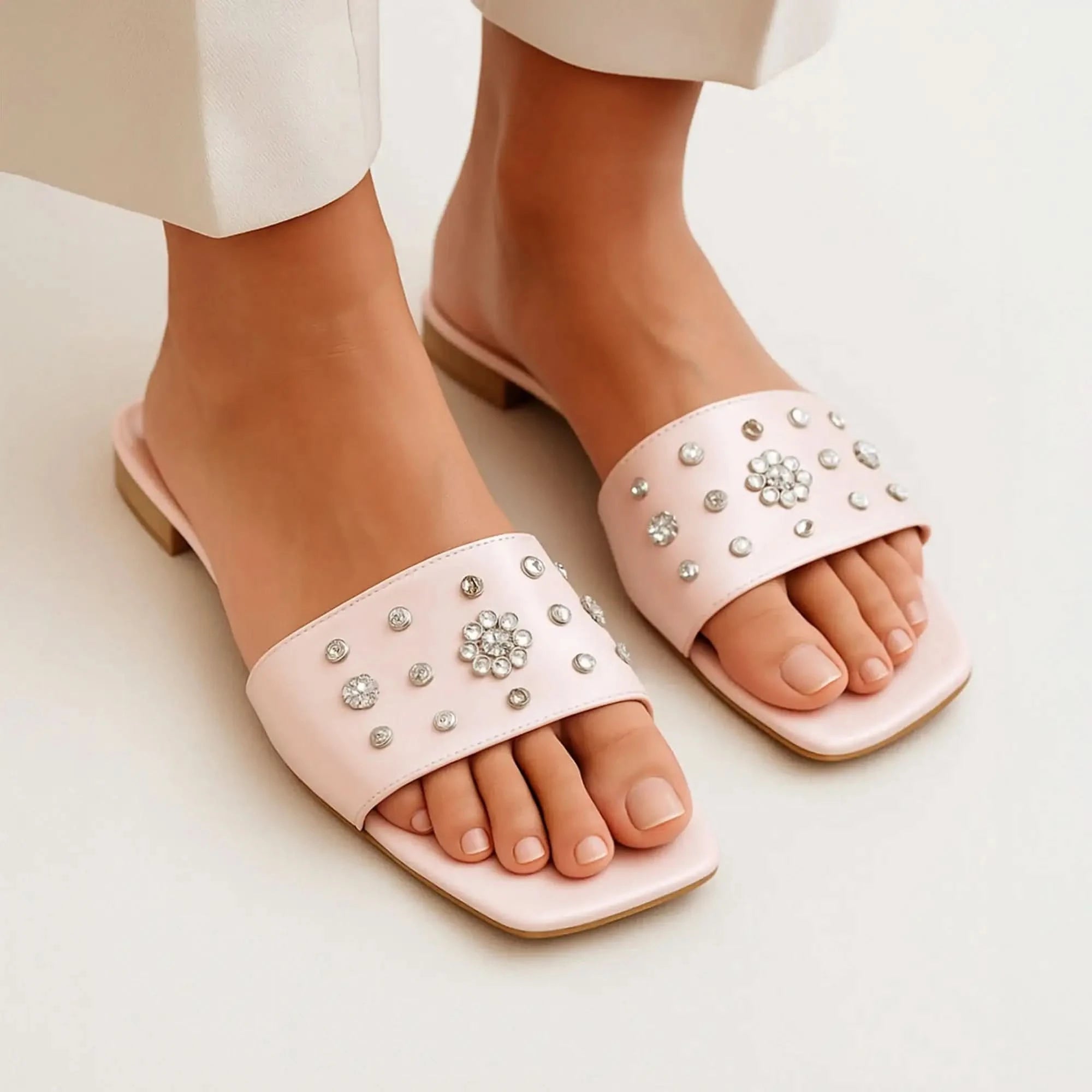 Buy Harper Calm Peach Flats | Lino Perros