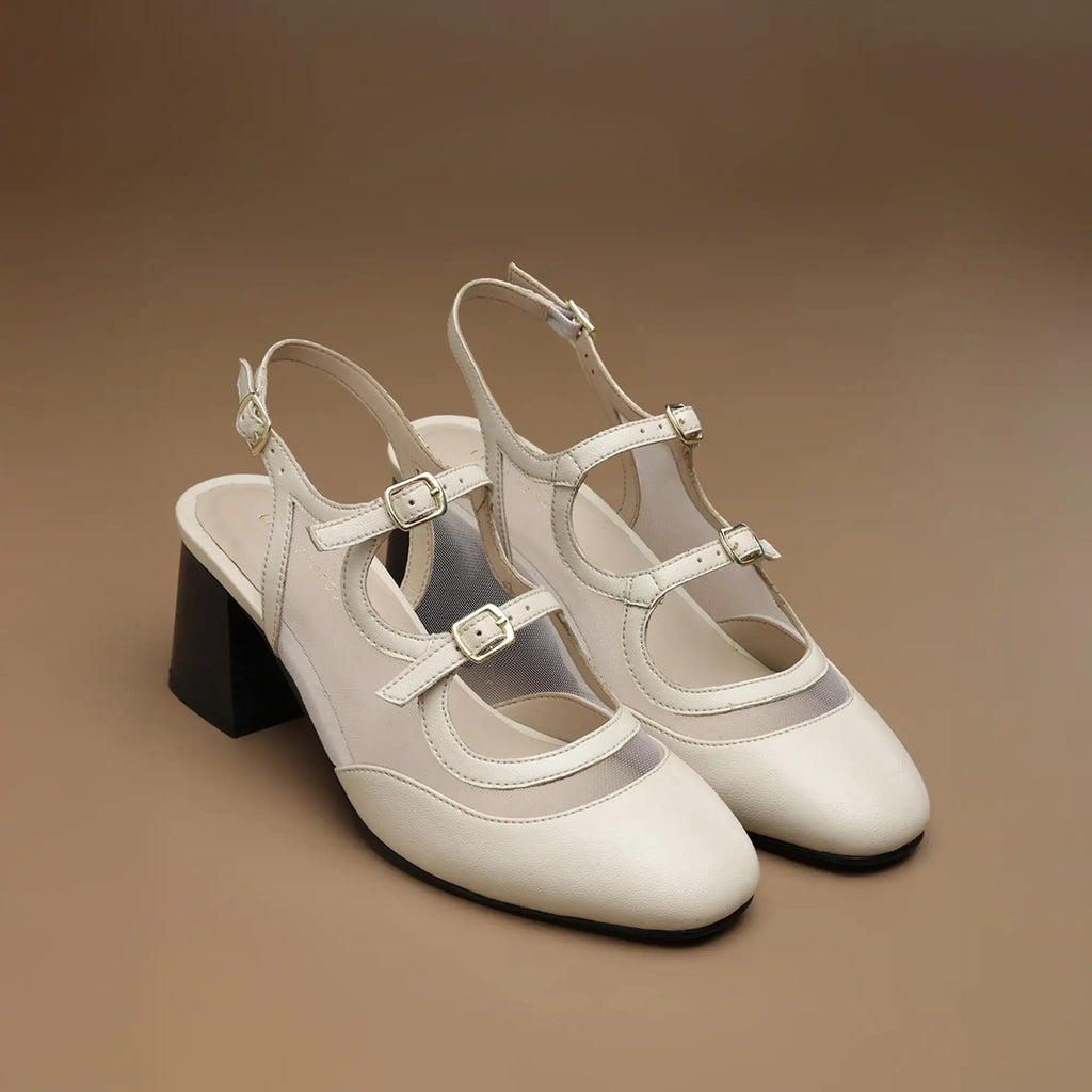 Gabbana Edge Off-White Heels - Lino Perros