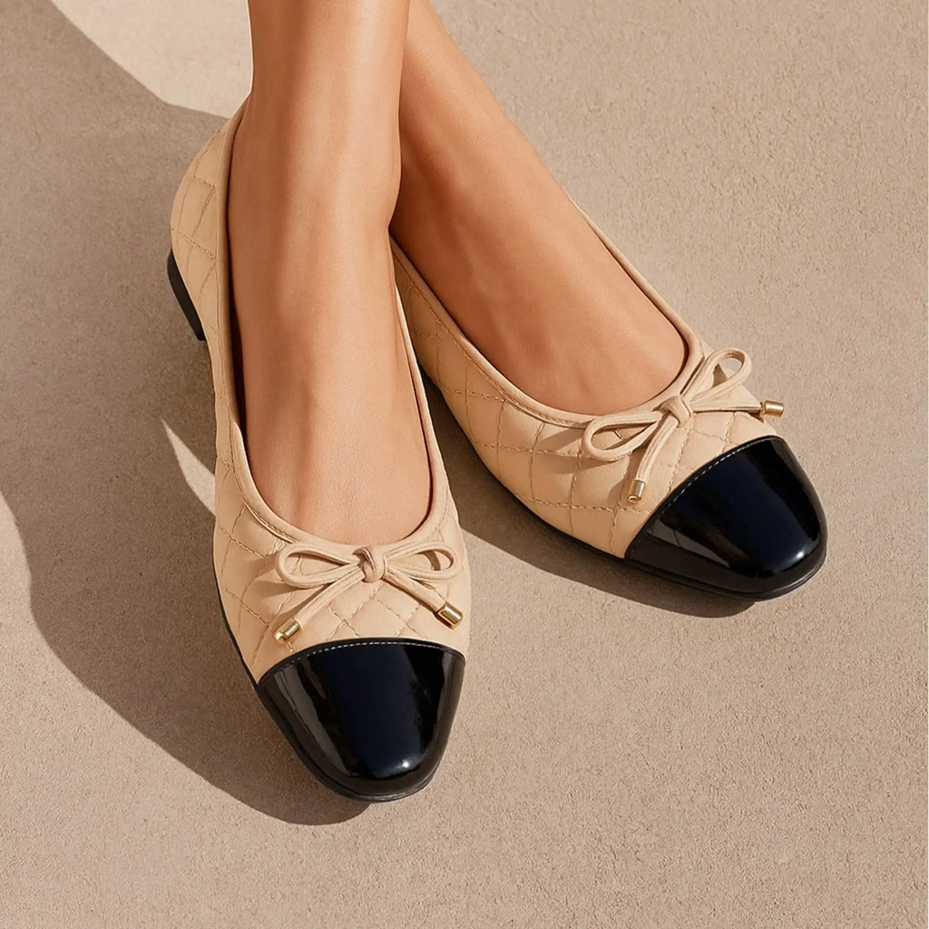 Mary Sand Beige Flats - Lino Perros