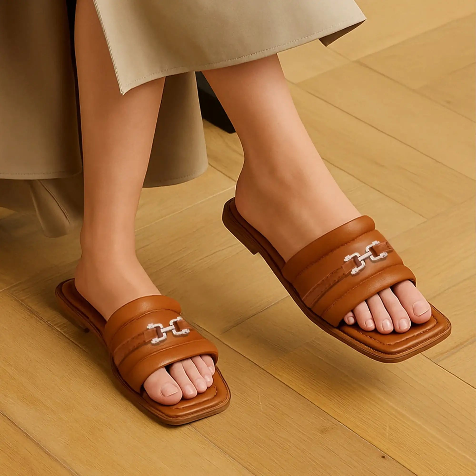 Mary Dusk Tan Flats - Lino Perros