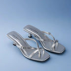 Victoria Truffle Silver Heels - Lino Perros
