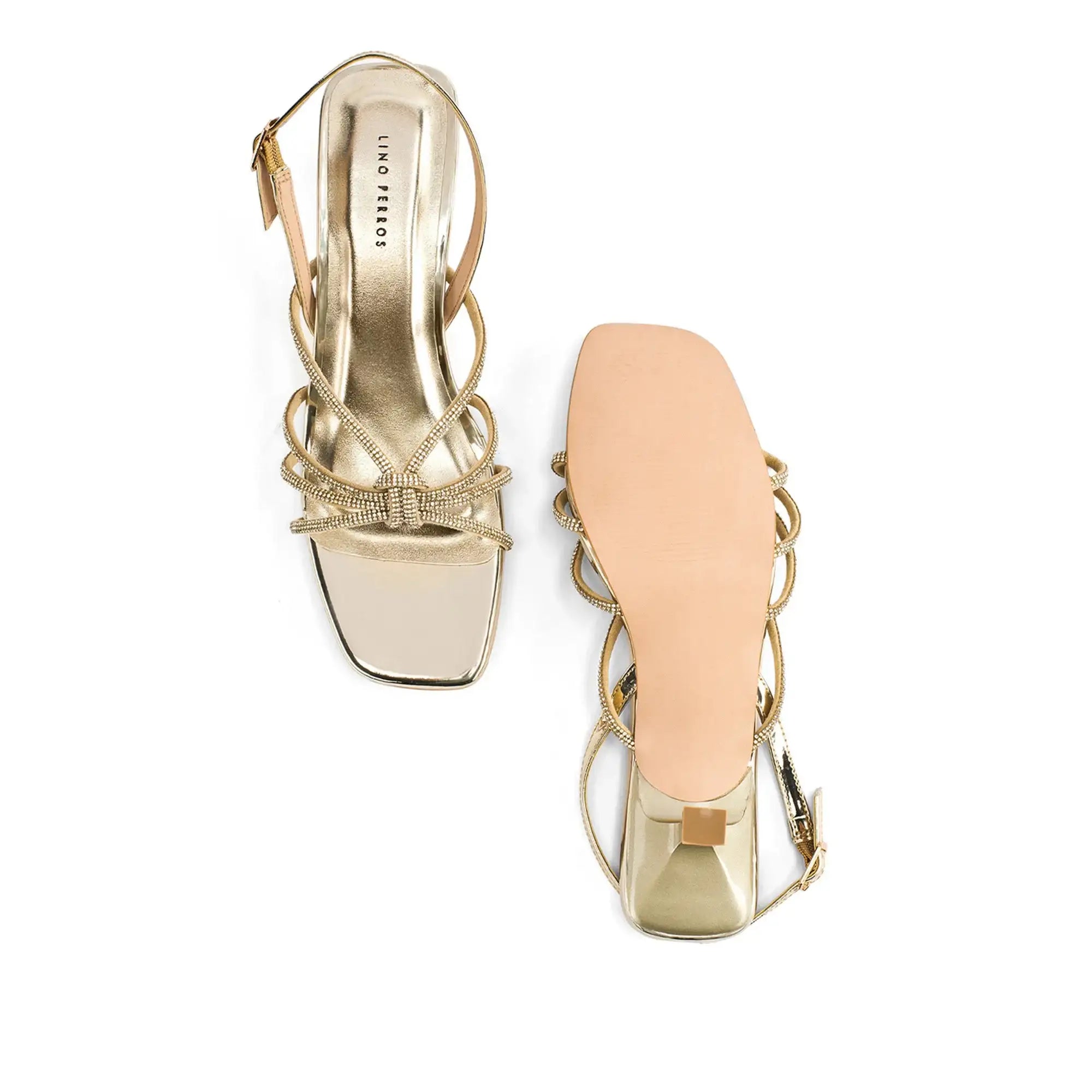 Victoria Eve Gold Heels - Lino Perros