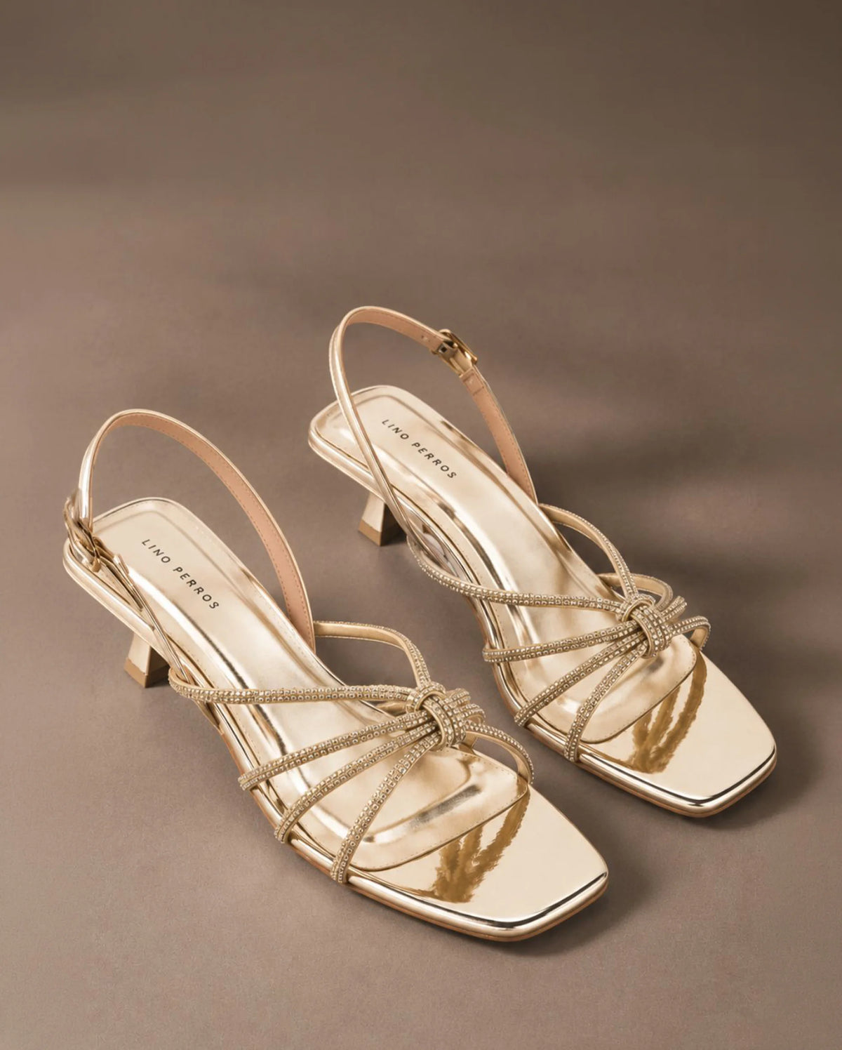 Victoria Eve Gold Heels - Lino Perros