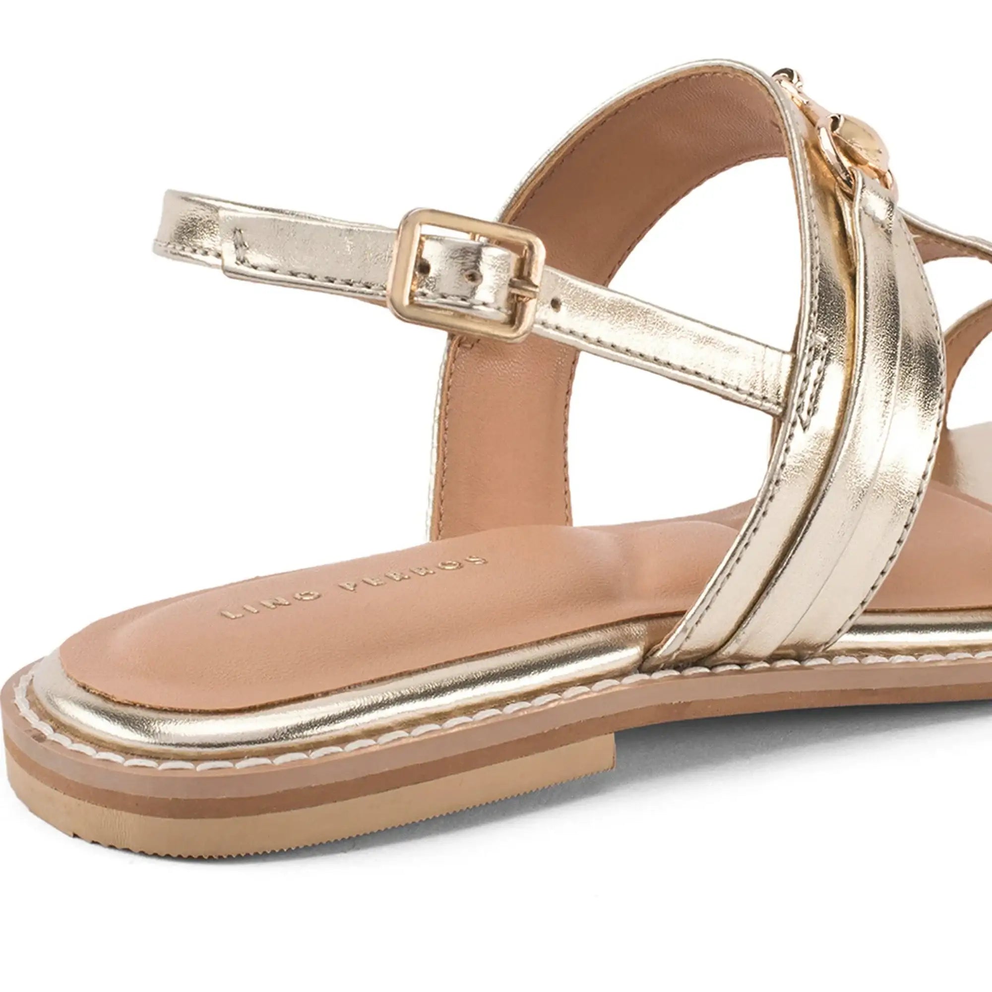 Gaga Glint Gold Flats - Lino Perros