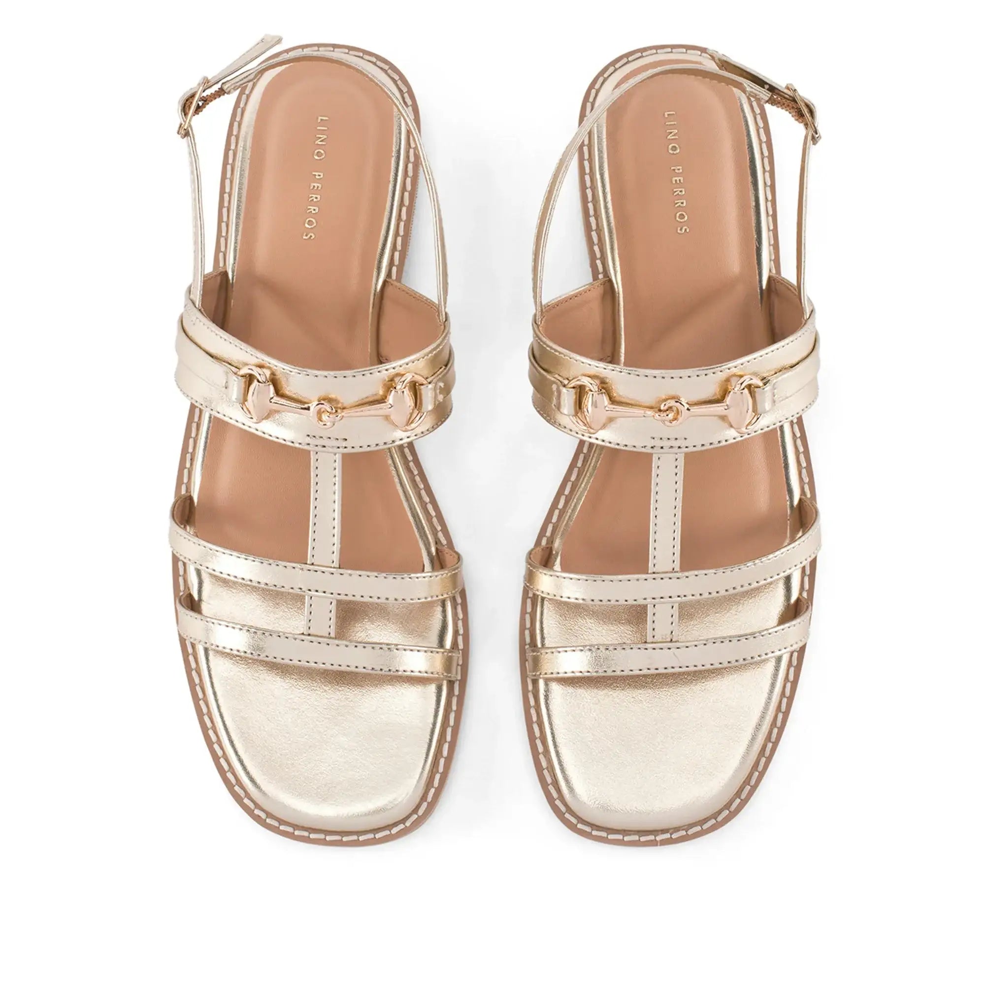Gaga Glint Gold Flats - Lino Perros