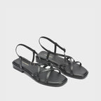 Victoria Rose Black Flats - Lino Perros