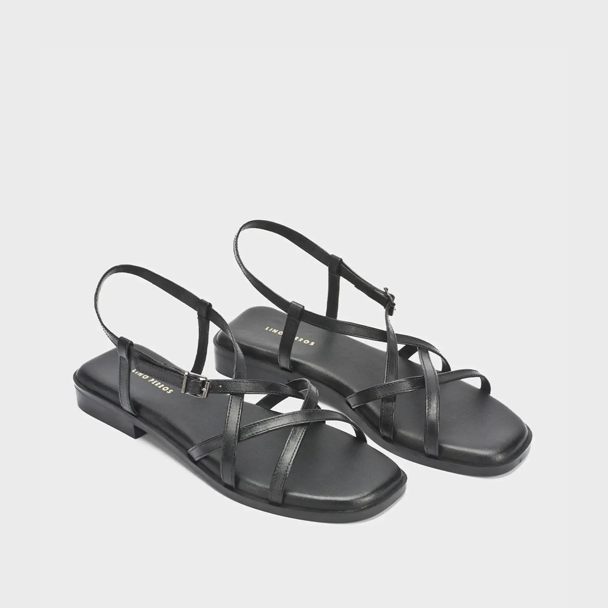 Victoria Rose Black Flats - Lino Perros