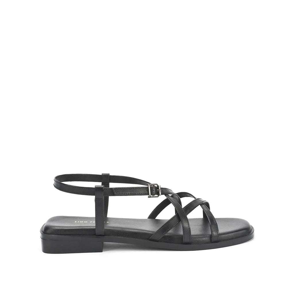 Victoria Rose Black Flats - Lino Perros