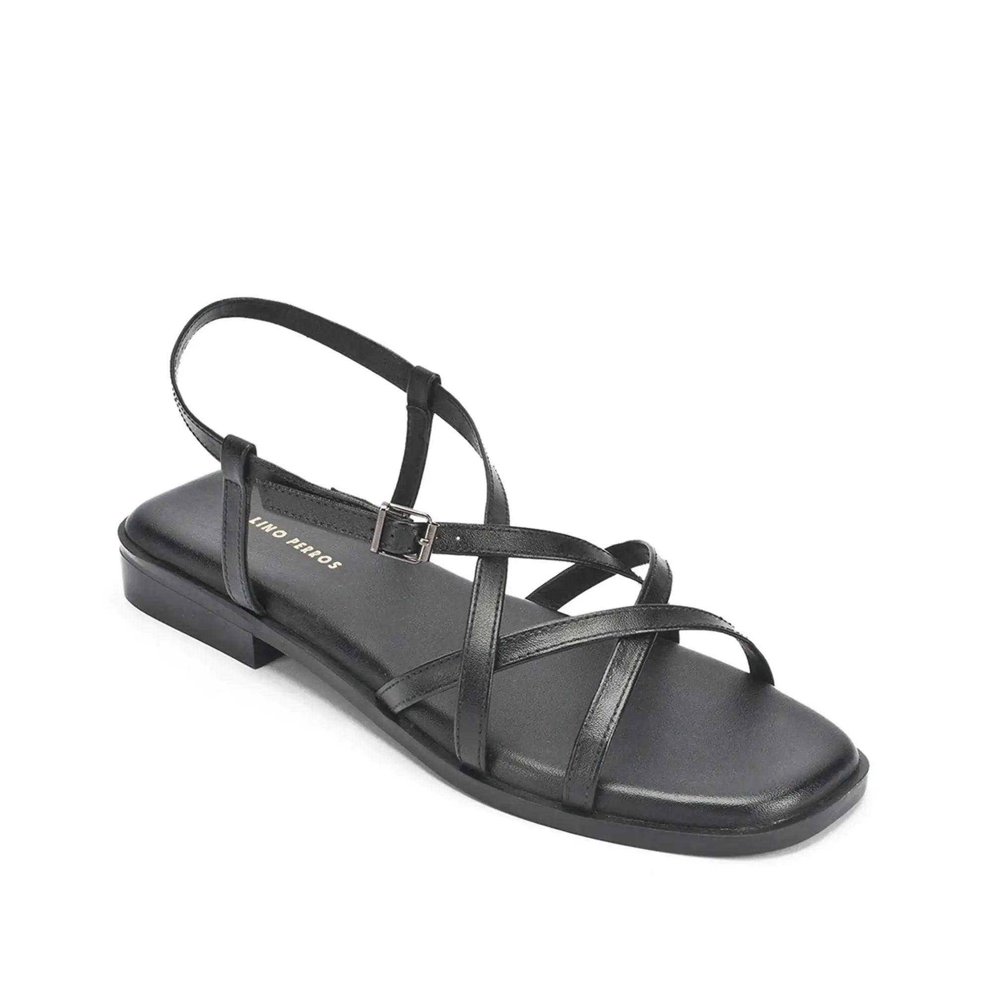 Victoria Rose Black Flats - Lino Perros