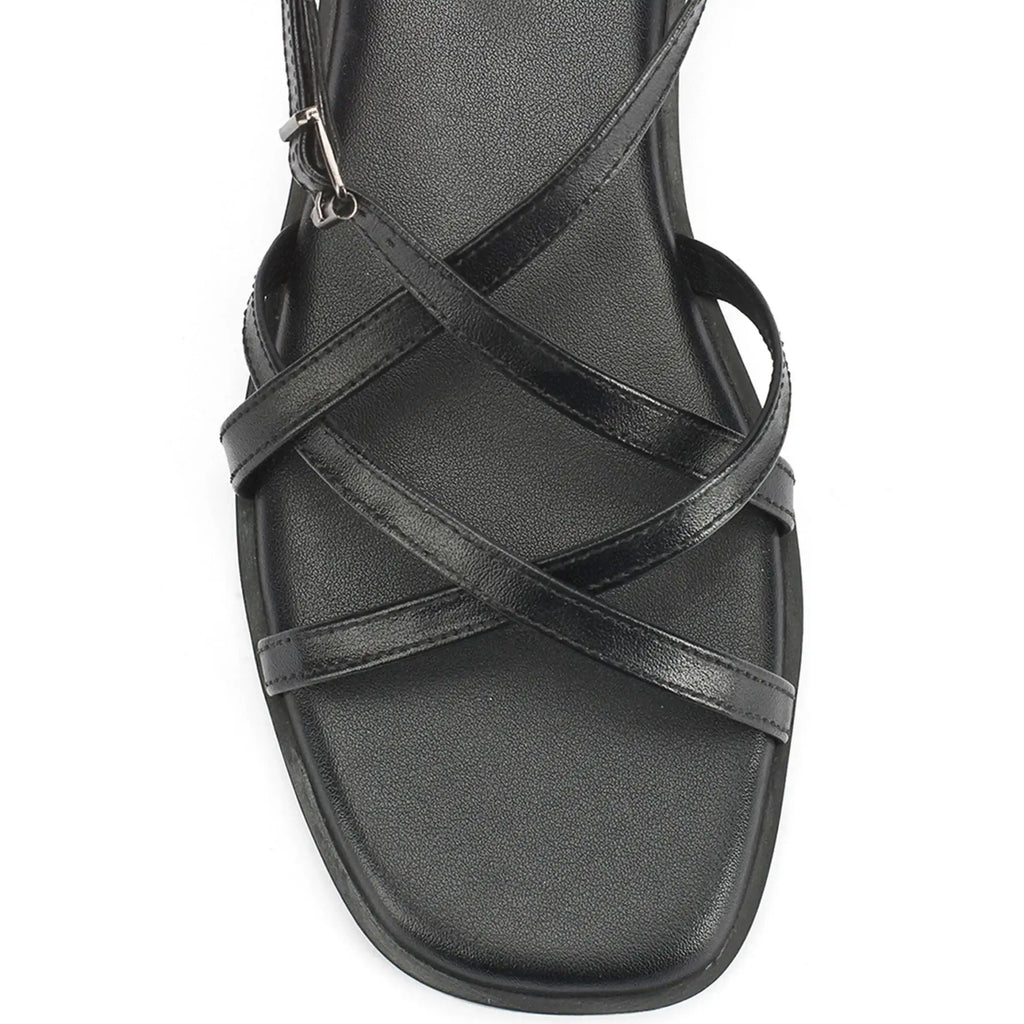 Victoria Rose Black Flats - Lino Perros