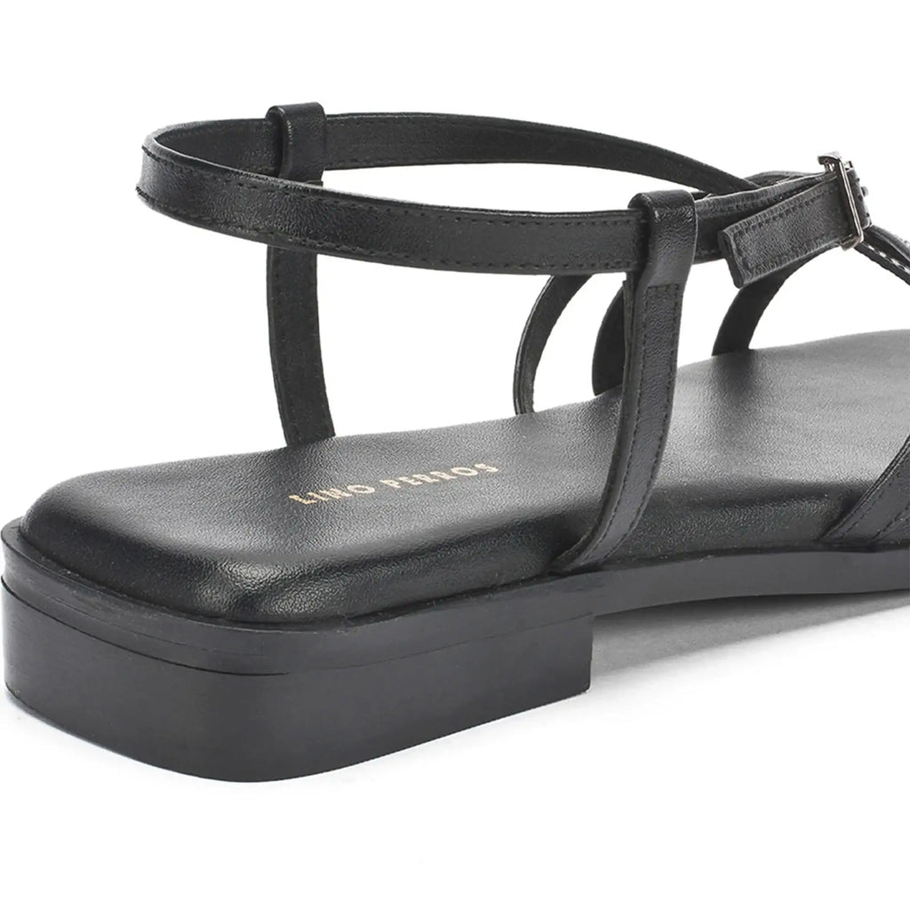 Victoria Rose Black Flats - Lino Perros