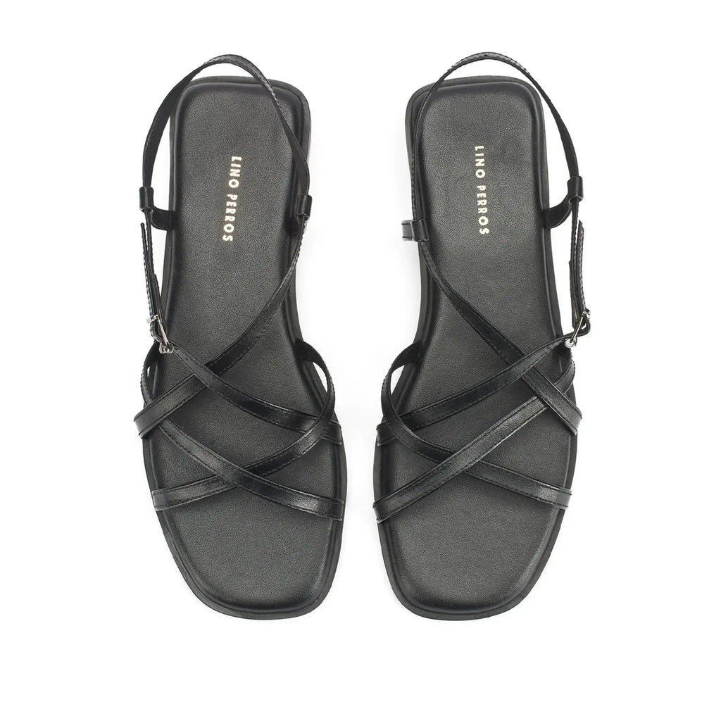 Victoria Rose Black Flats - Lino Perros