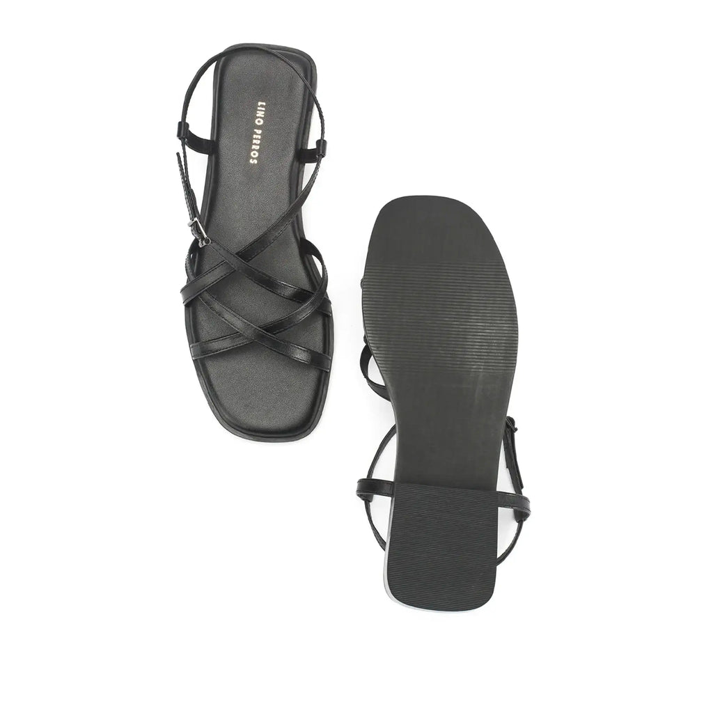 Victoria Rose Black Flats - Lino Perros