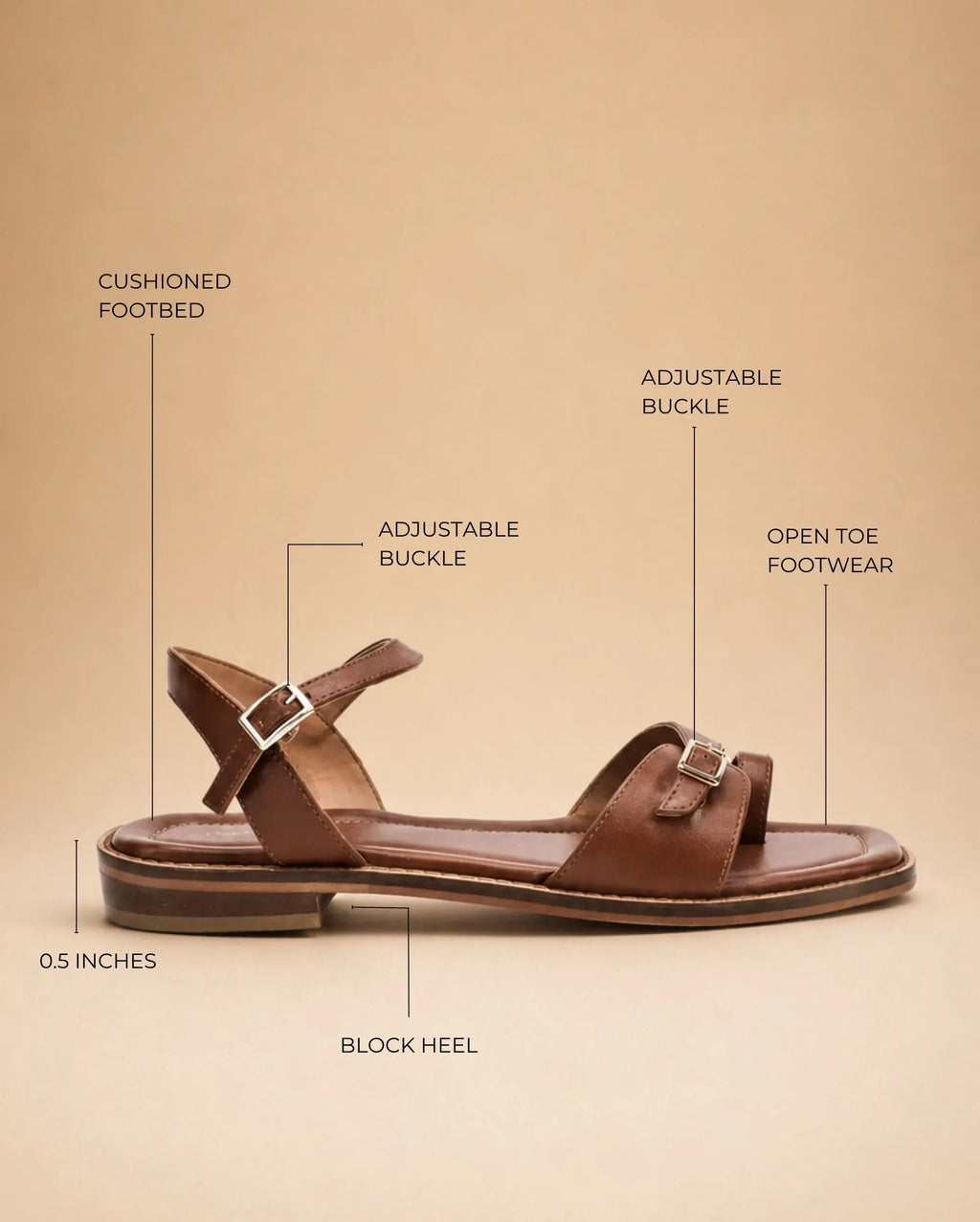 Gabbana Dot Tan Flats - Lino Perros