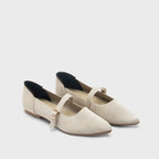 Hepburn Ada Off-White Flats - Lino Perros