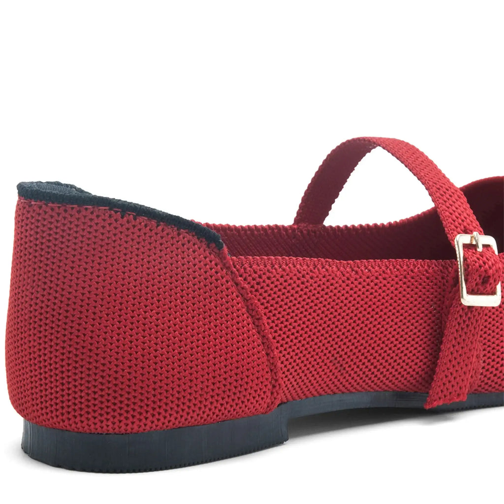 Hepburn Ada Red Flats - Lino Perros