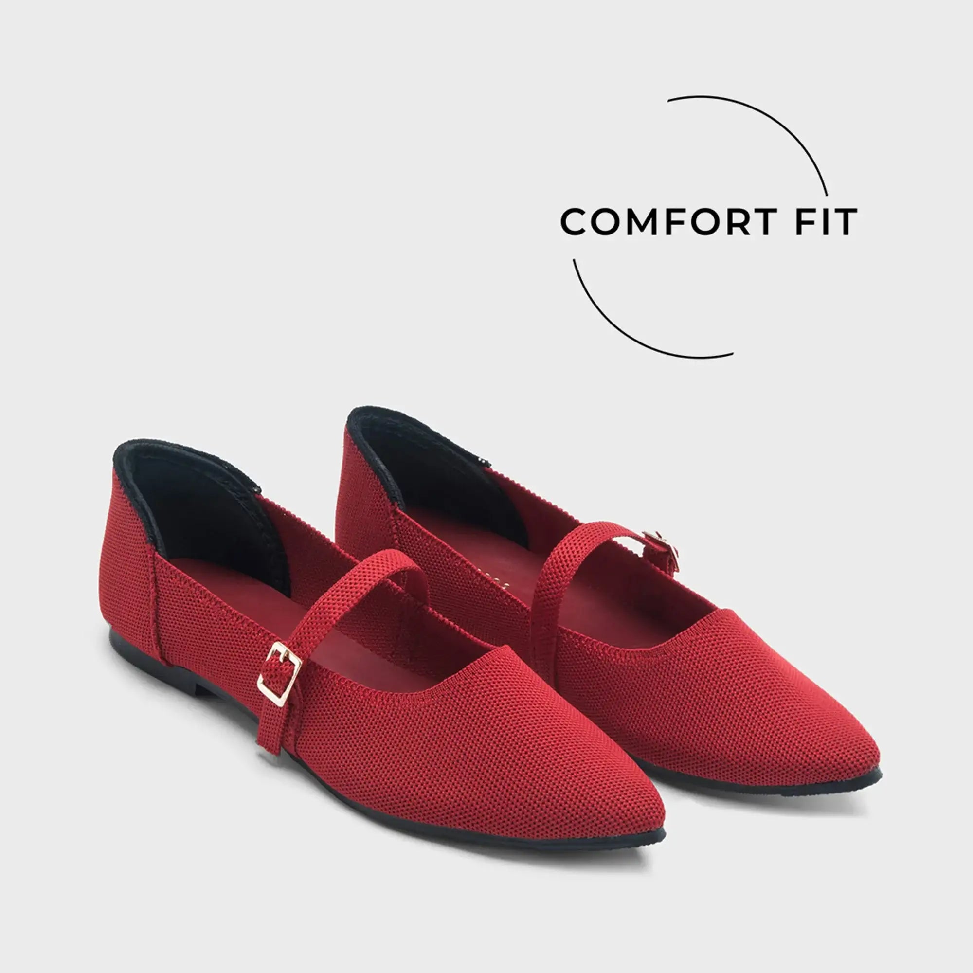Hepburn Ada Red Flats - Lino Perros