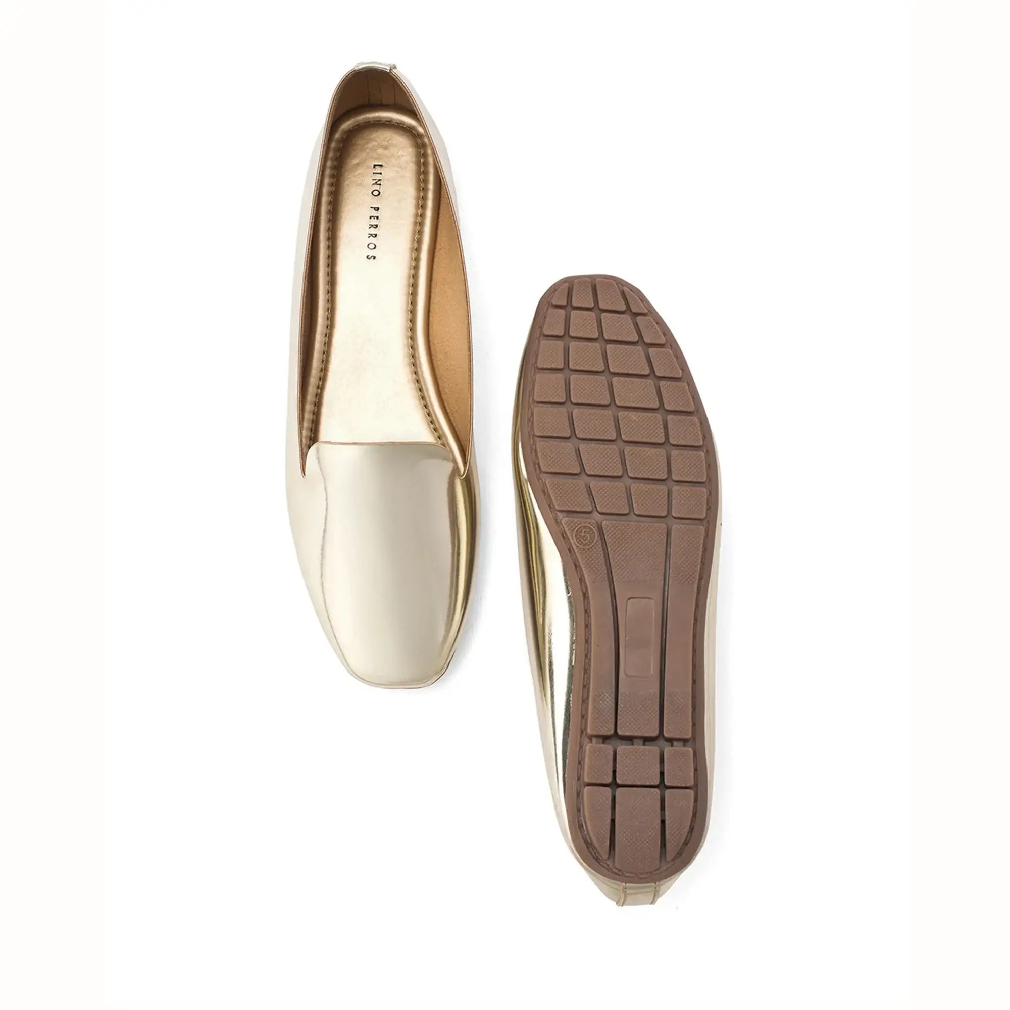 Hepburn Stella Gold Flats - Lino Perros