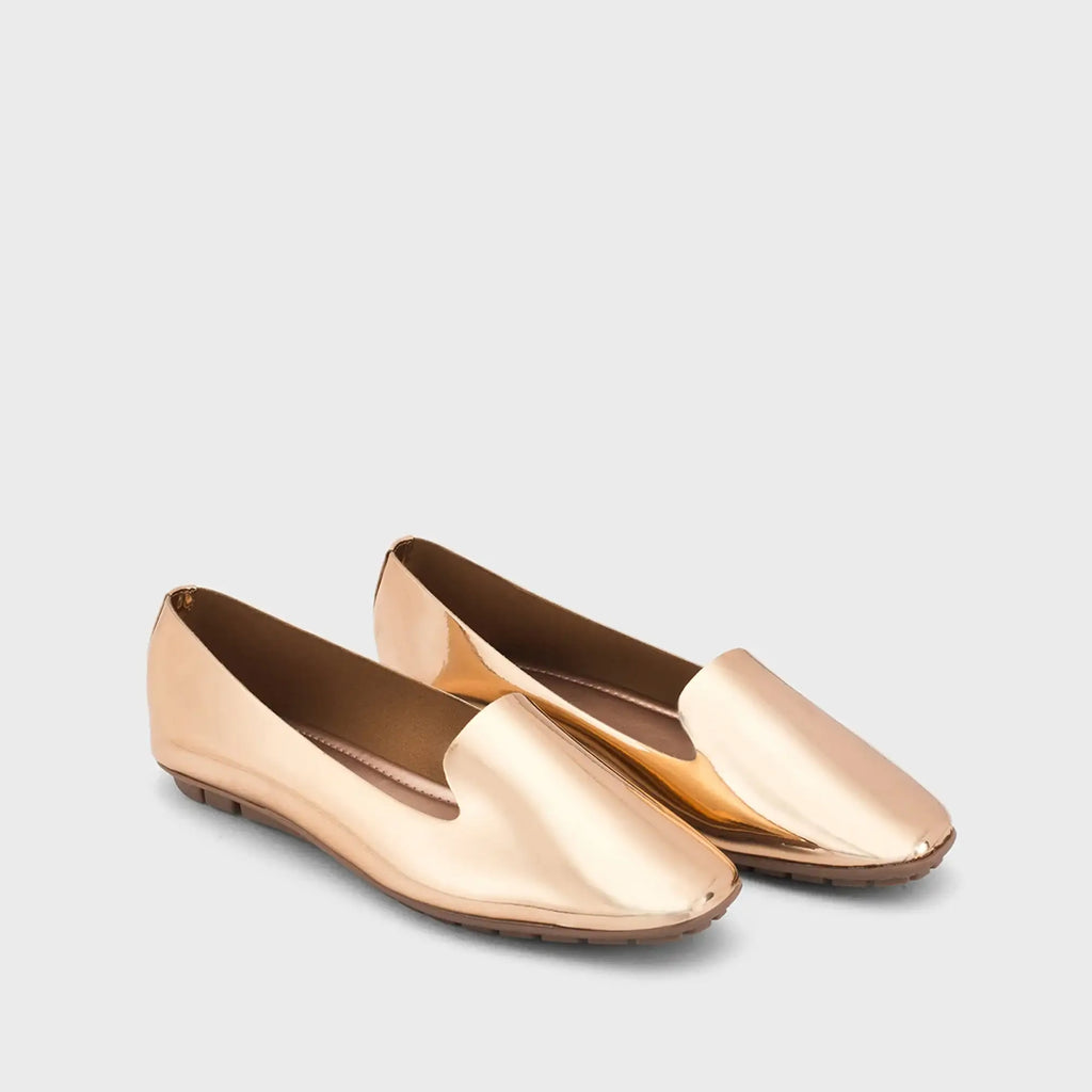 Hepburn Stella Rose-Gold Flats - Lino Perros