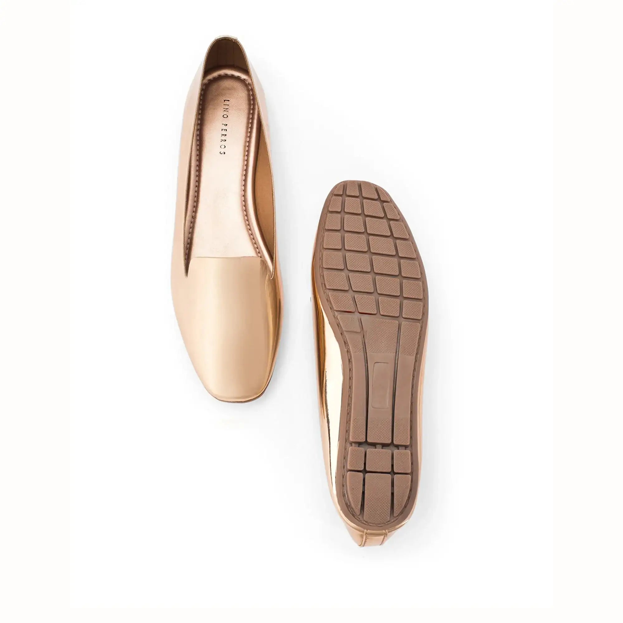 Hepburn Stella Rose-Gold Flats - Lino Perros