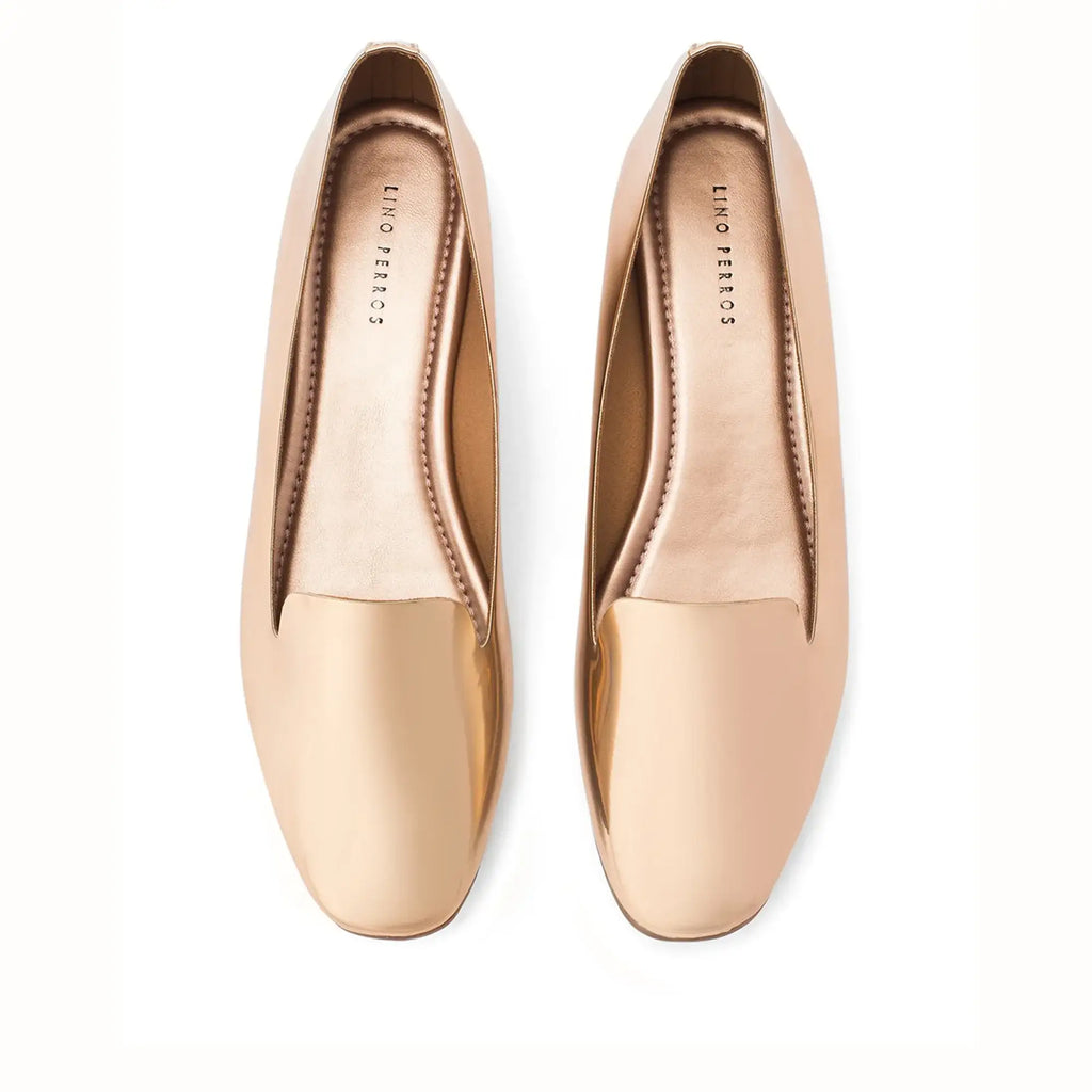 Hepburn Stella Rose-Gold Flats - Lino Perros