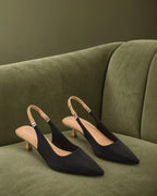 Gaga Lila Black Heels - Lino Perros