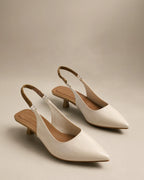 Gaga Lila Off-White Heels - Lino Perros