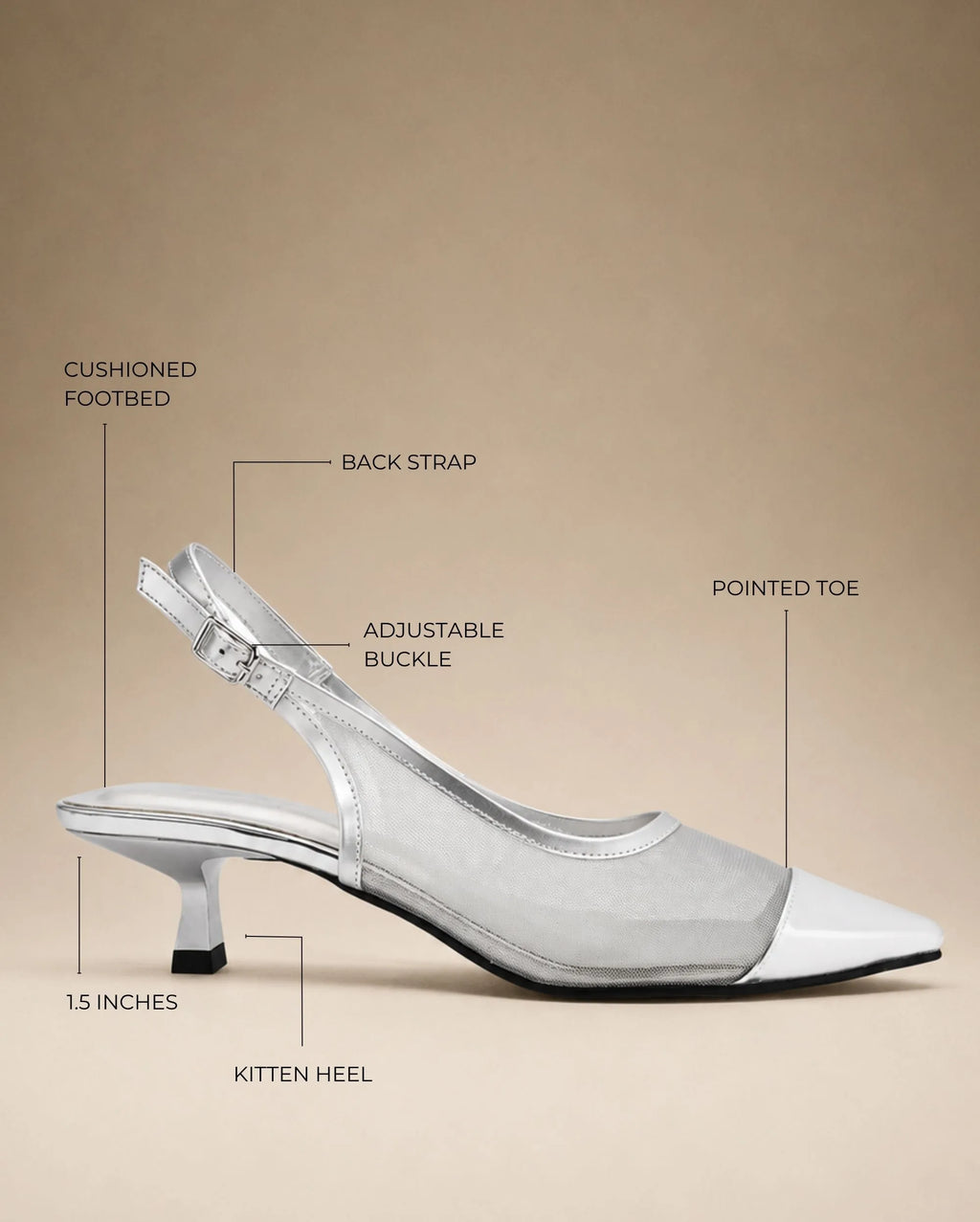Gaga Nell Silver Heels - Lino Perros