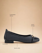 Hepburn May Black Flats - Lino Perros