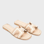 Mary Lina Beige Flats - Lino Perros