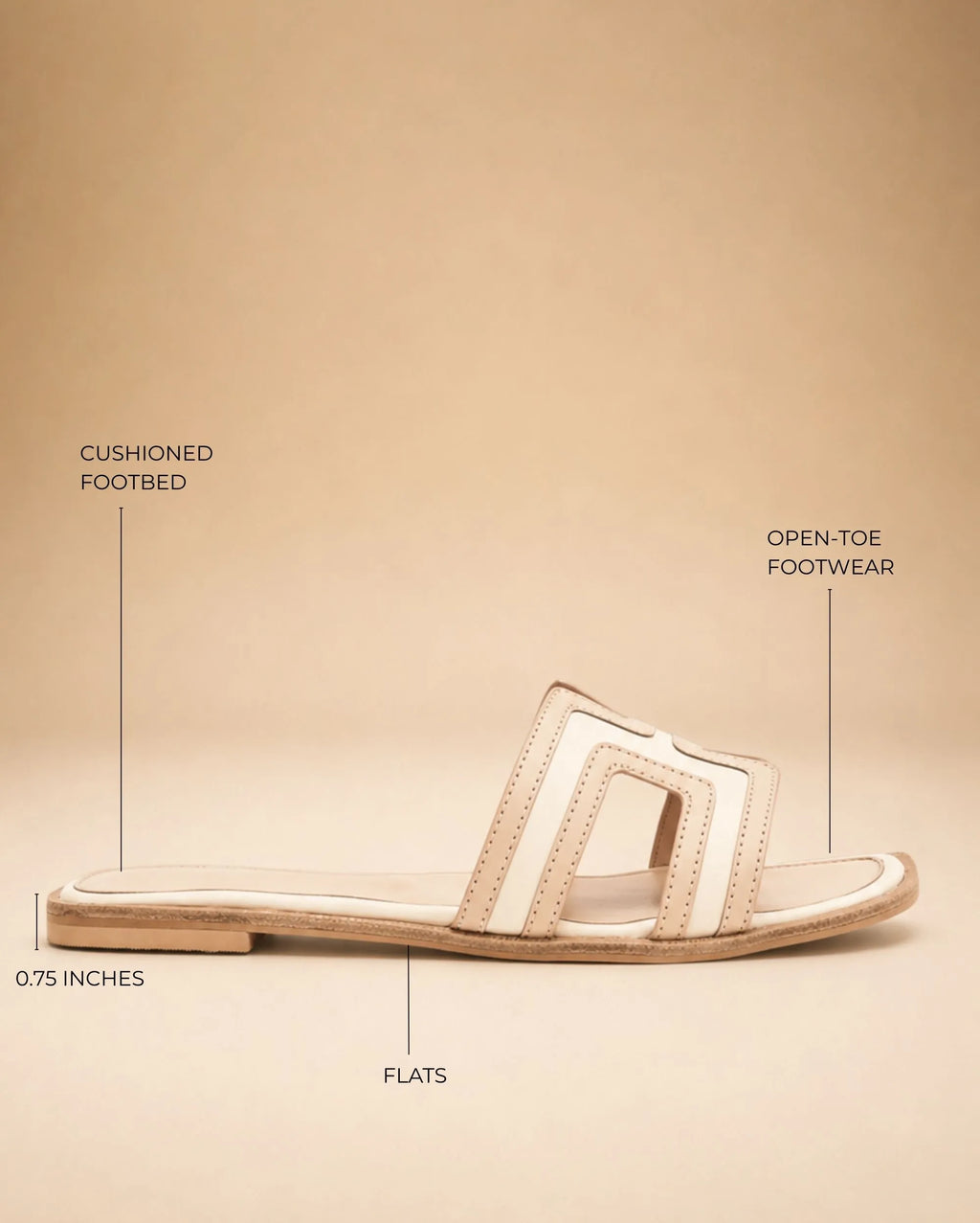 Mary Lina Beige Flats - Lino Perros