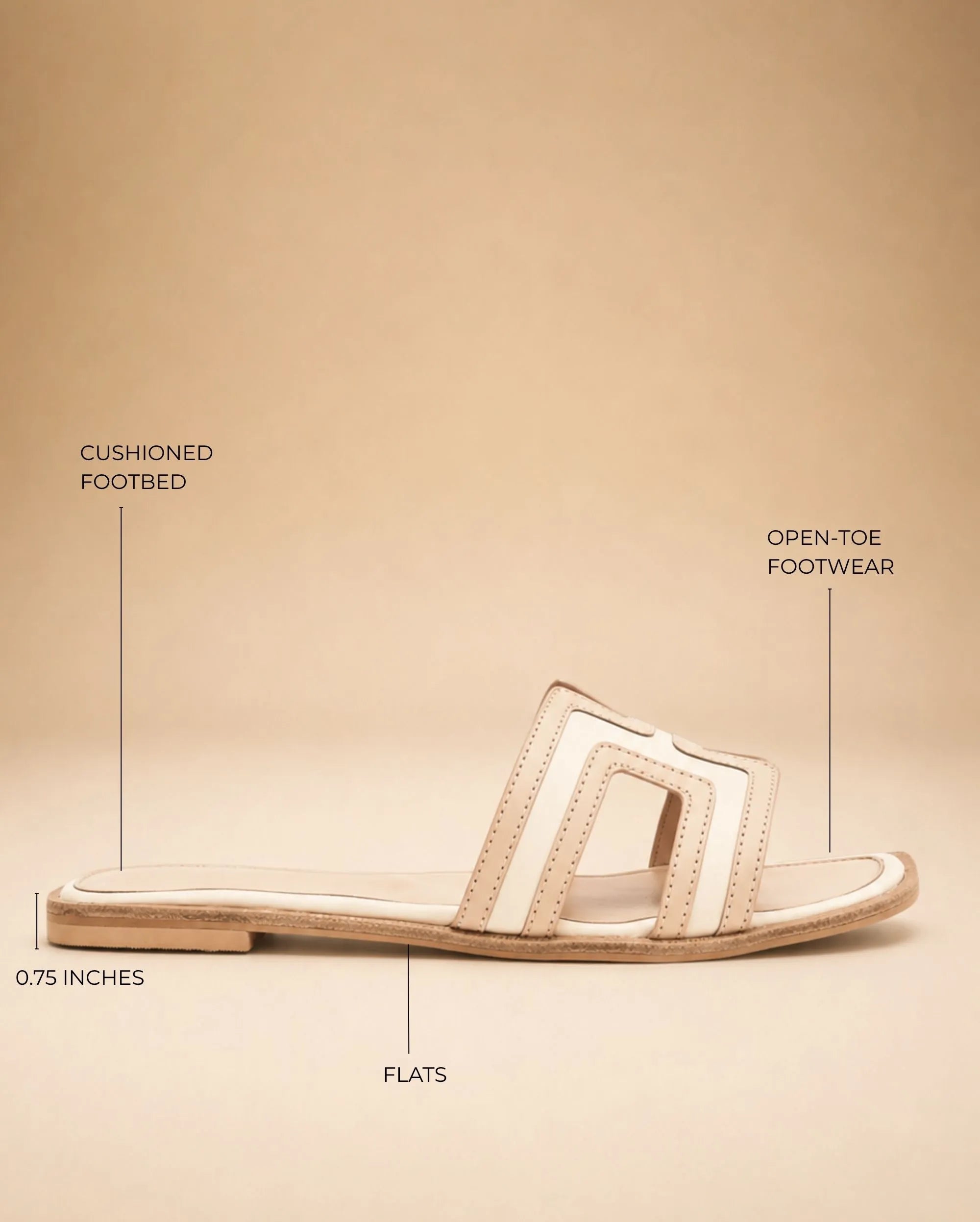 Mary Lina Beige Flats - Lino Perros
