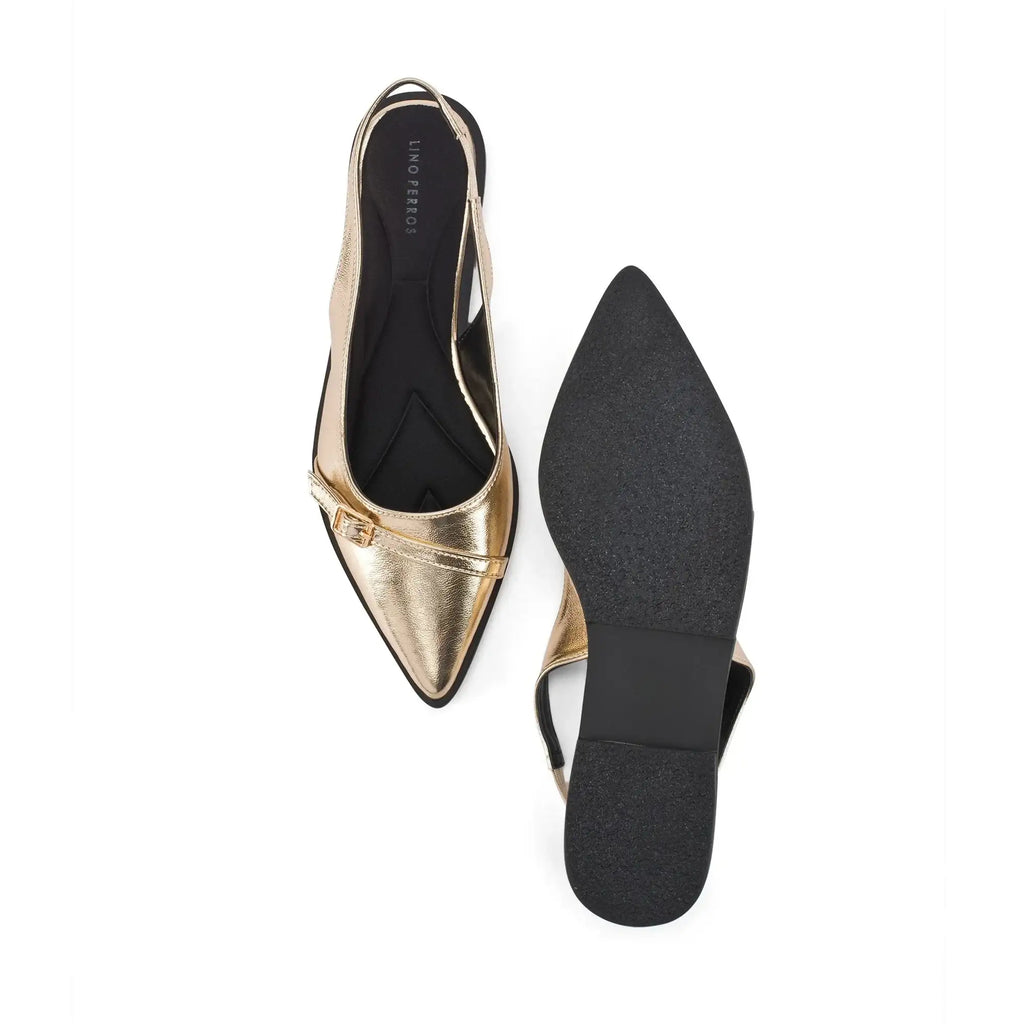 Hepburn Solene Gold Heels - Lino Perros