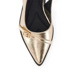 Hepburn Solene Gold Heels - Lino Perros