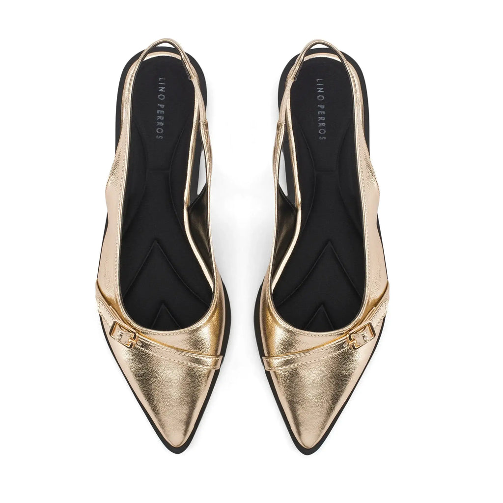 Hepburn Solene Gold Heels - Lino Perros