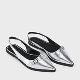 Hepburn Solene Silver Flats