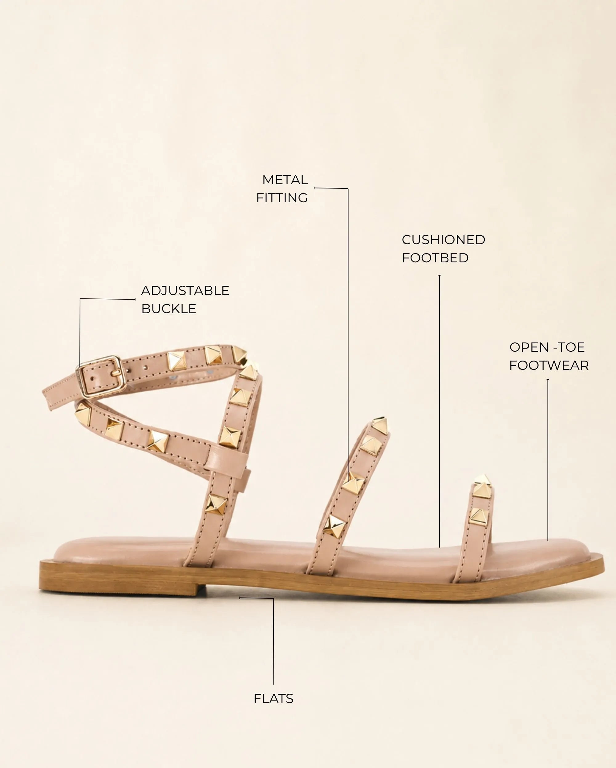 Gaga Yvette Nude Flats - Lino Perros