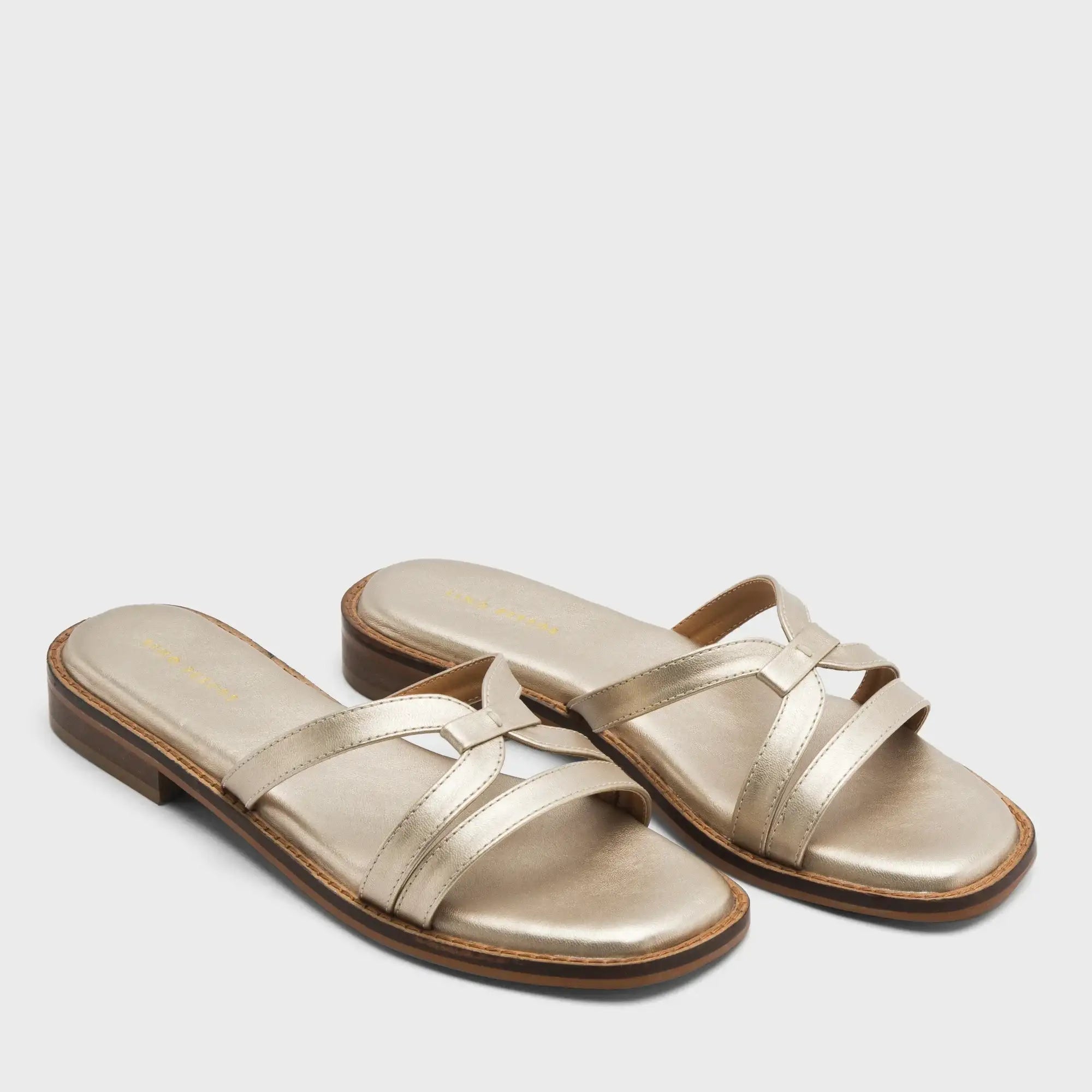 May Astrid Gold Flats - Lino Perros