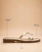 May Astrid Gold Flats - Lino Perros