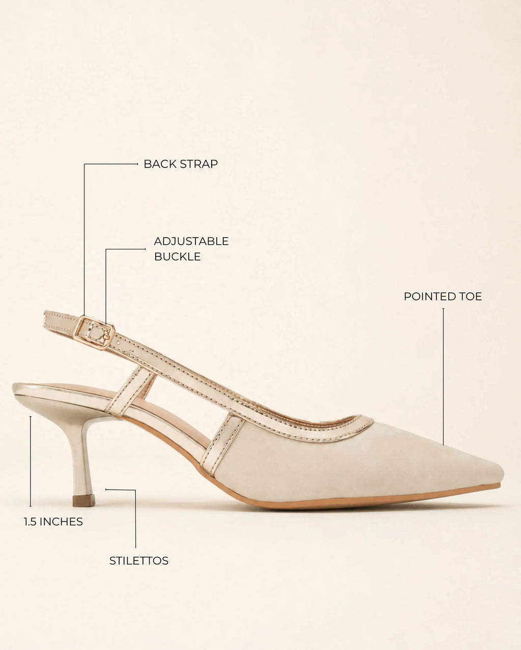 Hepburn Helga Beige Heels - Lino Perros