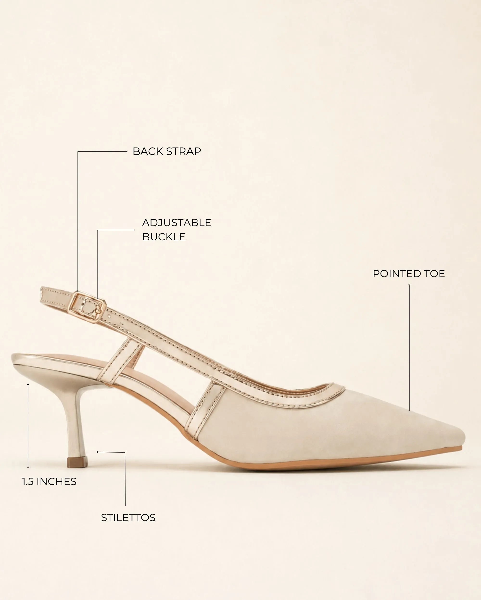 Hepburn Helga Beige Heels - Lino Perros