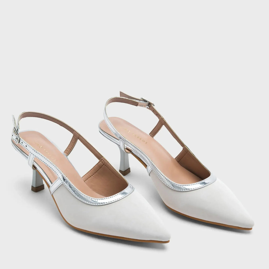 Hepburn Helga Off-White Heels - Lino Perros