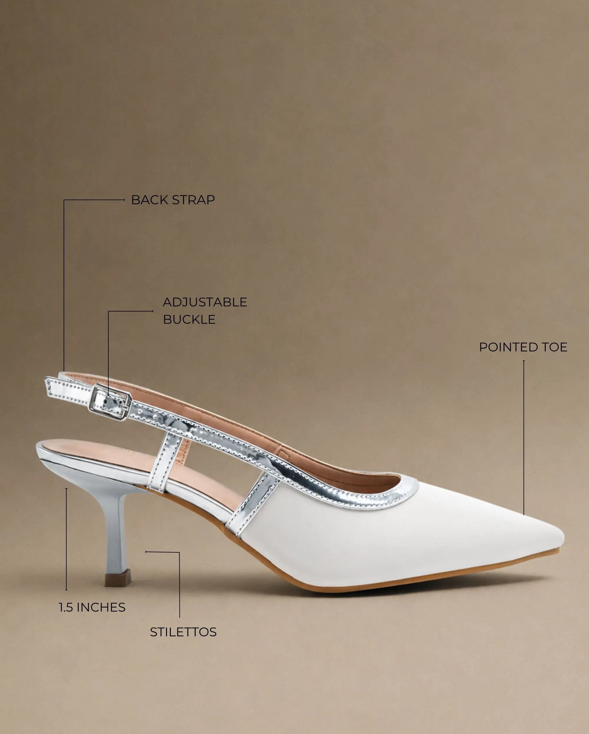 Hepburn Helga Off-White Heels - Lino Perros