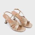Victoria Inga Gold Heels - Lino Perros