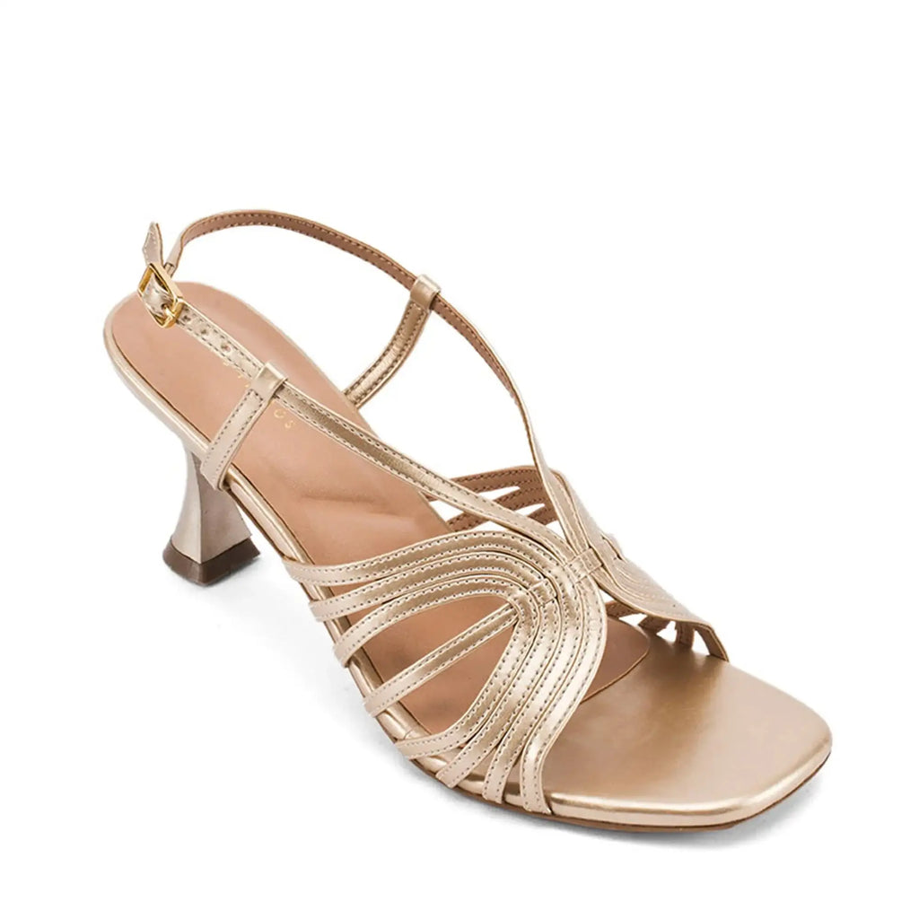 Victoria Inga Gold Heels - Lino Perros