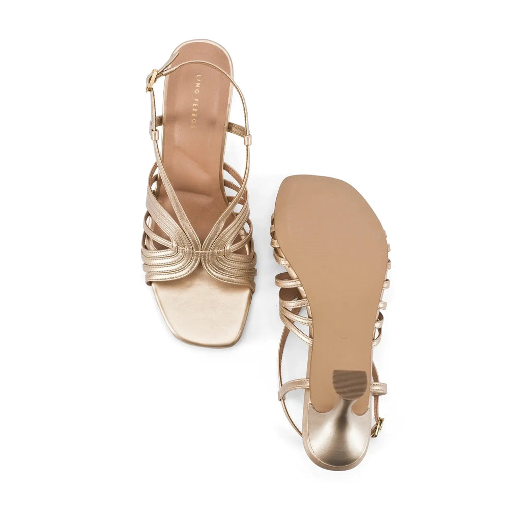 Victoria Inga Gold Heels - Lino Perros