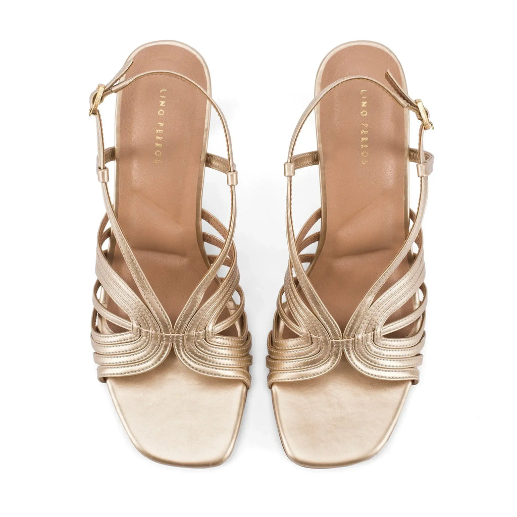 Victoria Inga Gold Heels - Lino Perros