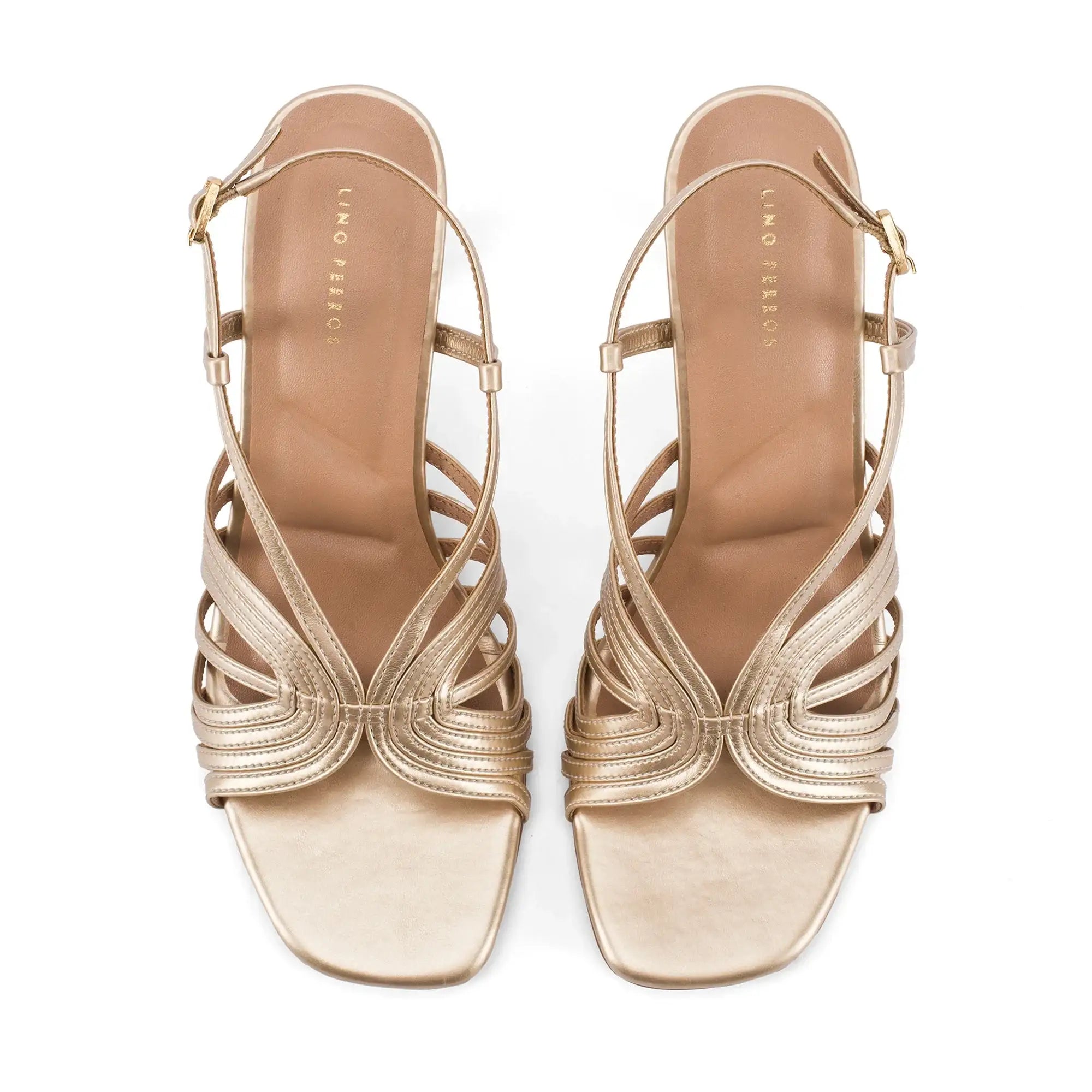 Victoria Inga Gold Heels - Lino Perros