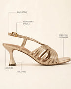 Victoria Inga Gold Heels - Lino Perros