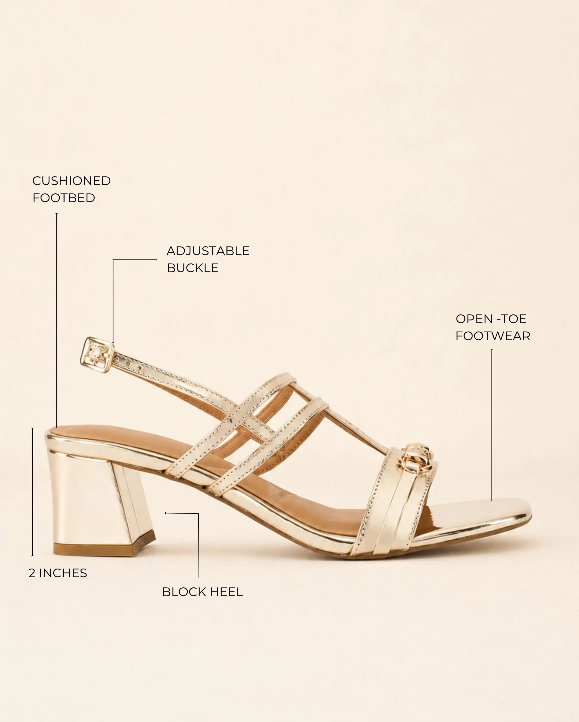 Gabbana Kari Gold Heels - Lino Perros